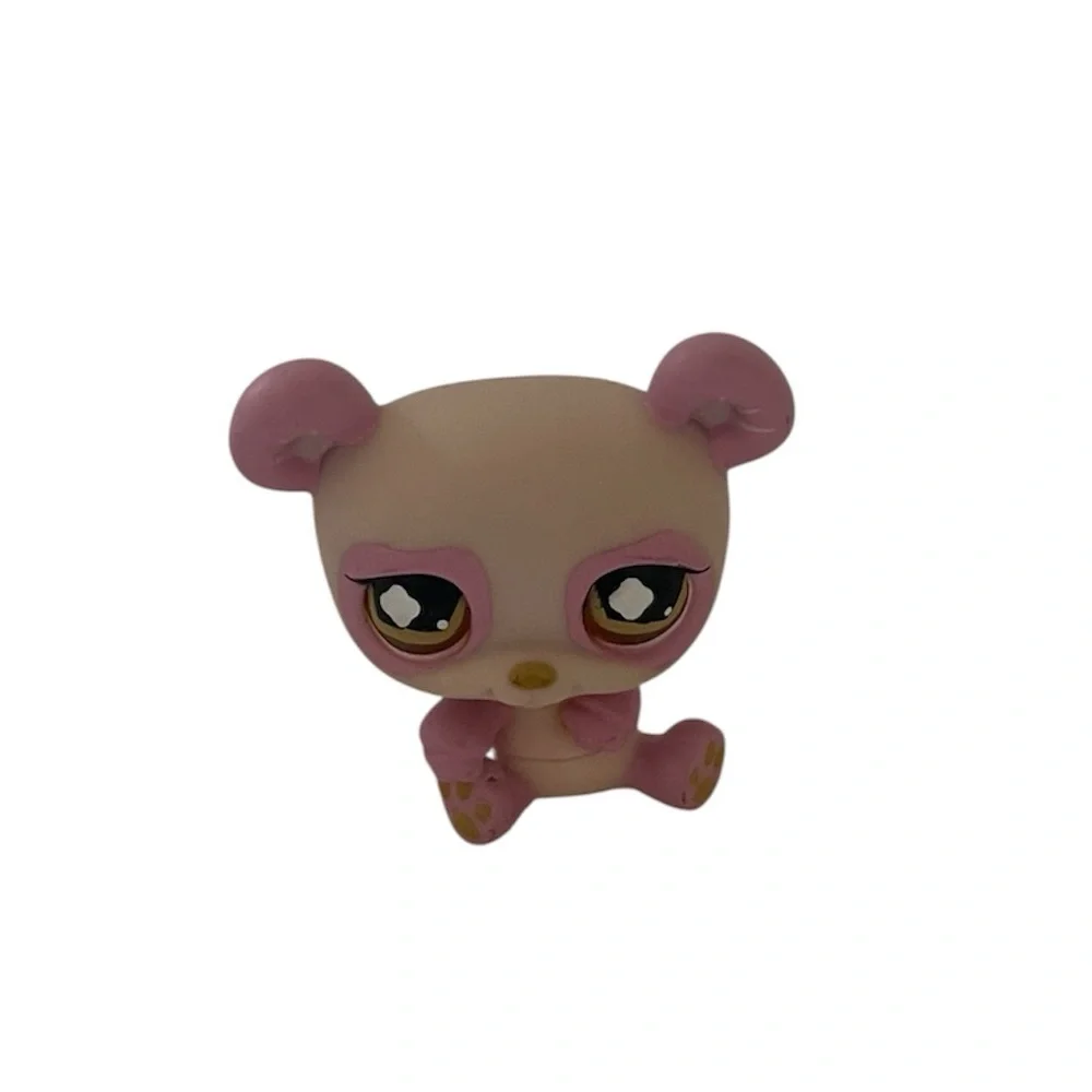 LPS Pink PANDA BEAR #899 Brown Eyes Authentic Littlest Pet Shop LPS